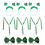 9 Pièces Saint-Patrick Déguisement Cheveux Cravate 2,5 Cm 11
