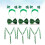 9 Pièces Saint-Patrick Déguisement Cheveux Cravate 2,5 Cm 4