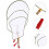 3 Pièces Éventail Décoratif Main Accessoire Dessin Diy 3