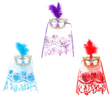 3Stk Schleier Kunststoffmaske Halloween Cosplay Bauchtanz Für Damen