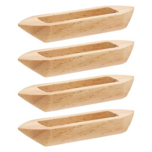 4 Piezas Miniatura Madera No Pintada