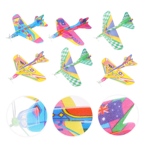 12 Pièces Jouets En Mousse Pour Enfant, Planeurs À 2