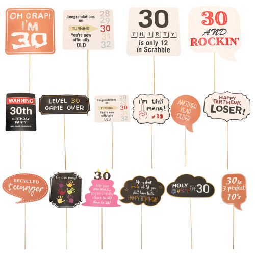 5 Ensembles De Accessoires Pour Photos D'Anniversaire En Papier 2