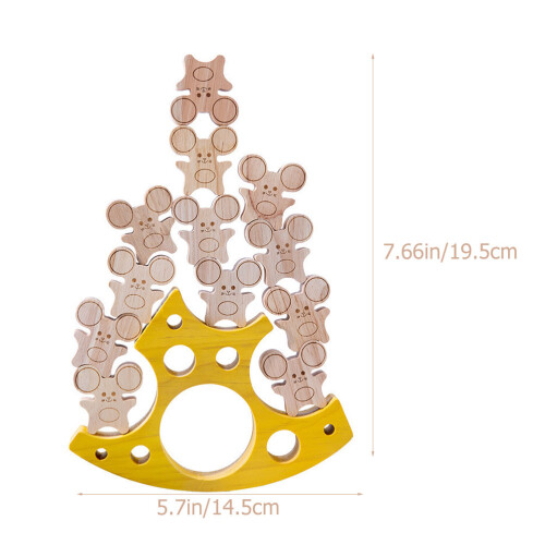 Ensemble De Blocs De Construction En Bois Souris Et Fromage 2