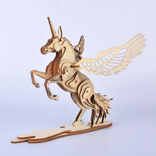 Puzzle De Madera 3D Unicornios Para Niños Madera 1
