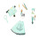 Ensemble Accessoires Coupe Cheveux Simulée Enfants Jeu Coiffure Bébé 9