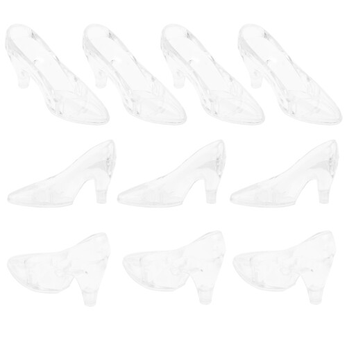 12 Pièces Décorations De Bureau Chaussures Miniatures Transparentes 2