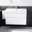NES Home Nes Home 800mm White Wall Hung 2 Drawers Handleless Slim Basin Vanity Unit 8