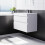 NES Home Nes Home 800mm White Wall Hung 2 Drawers Handleless Slim Basin Vanity Unit 2