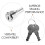One Set Iron Lock For Vending Machines, Display Cabinets, Industrial Use 7