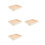 4 Pièces Plateau En Bois Rectangulaire Pour Empilable 10