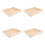4 Pièces Plateau En Bois Rectangulaire Pour Empilable 6