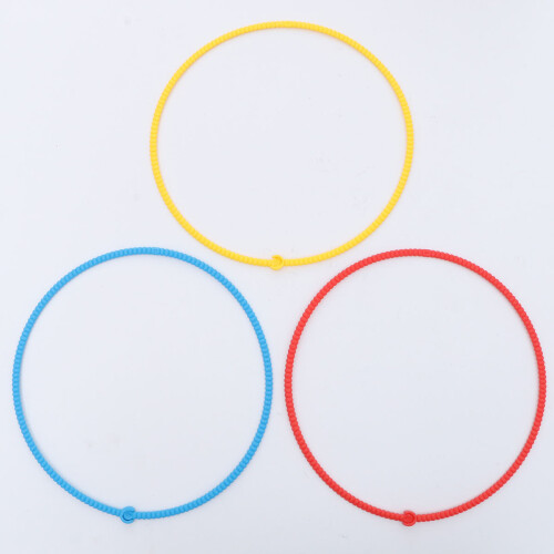 18Pcs Solid Circle Ring Toss Game Set Plastic Detachable Rings For Kids 1