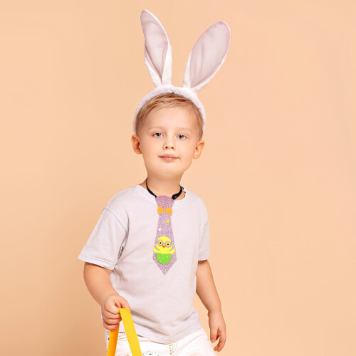 Cravate Ajustable Motif Animé Pour Fête Pâques 2