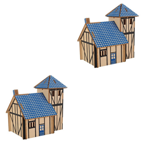 2 3D Casa In Legno Puzzle Educativo Per Bambini 2