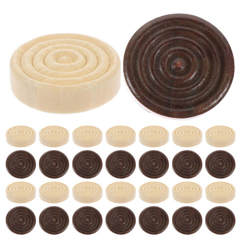 48Pcs Wood Pieces Replacement For Stackable Wooden Checkers Game