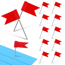 50 Pcs Plastic Flag Push Pins For World Map Cork Board Home Office