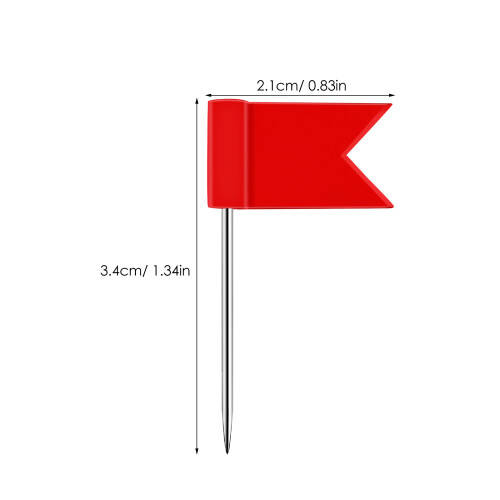 50 Pcs Plastic Flag Push Pins For World Map Cork Board Home Office 1