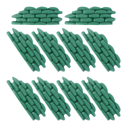 10 Pièces Sac De Sable Bunker Scène Combat Soldat Accessoires Vert