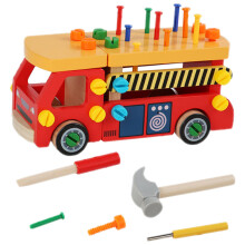 Wooden Tool Set Montessori Construction Box With Screws For Kids