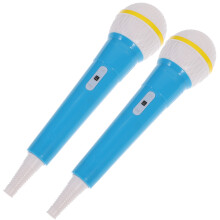2Pcs Simulated Mic Kids Plastic Microphone Party Favor Plaything Props