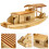 Wooden Canoe Model Small Desktop Boat Decor 6