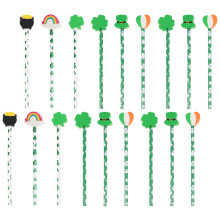 24Pcs Kids Wooden Pencils Saint Patricks Day Painting Set