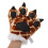 One Pair Kids Soft Warm Giraffe Plush Claw Gloves For 8