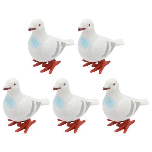 5Pcs Wind-Up Pigeon Toy For Kids Interactive Desktop Decor 1