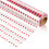 Folded Cellophane Wrap 3 Mil Red Dots 3000 X 80 Cm For Gift Baskets 3