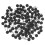 100Pcs Push Round Ball Head Map Tacks With Stainless Point Black 8