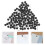 100Pcs Push Round Ball Head Map Tacks With Stainless Point Black 11