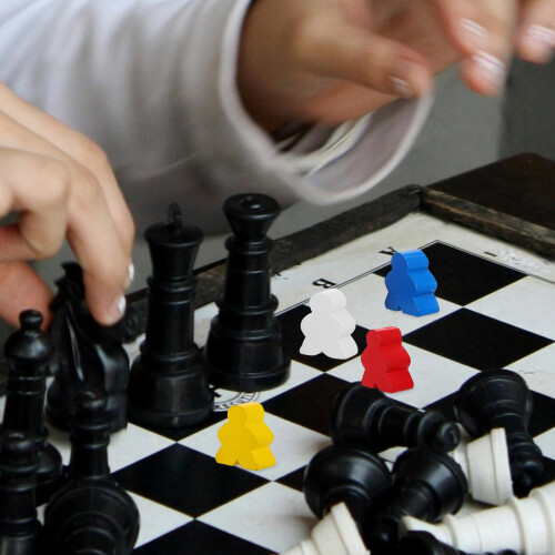 40 Da In Legno Colorati Per Giochi Da Tavolo E Aula 2