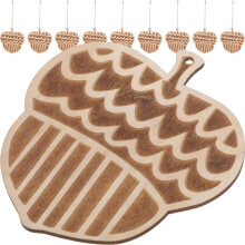 20 Pcs Unfinished Wooden Cone Shapes Craft Tags