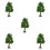 5Pcs Green Mini Model Trees for Train Scenery Realistic Craft Use 5