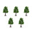 5Pcs Green Mini Model Trees for Train Scenery Realistic Craft Use 10