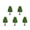 5Pcs Green Mini Model Trees for Train Scenery Realistic Craft Use 6