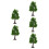 5Pcs Green Mini Model Trees for Train Scenery Realistic Craft Use 4