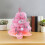 Tabletop Christmas Tree: 2Ft Mini Artificial With Lights, Pink 7