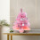 Tabletop Christmas Tree: 2Ft Mini Artificial With Lights, Pink 5