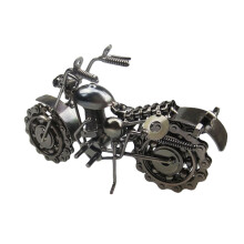 Metal Antique Vintage Motorcycle Model Home Decor Ornament Grey