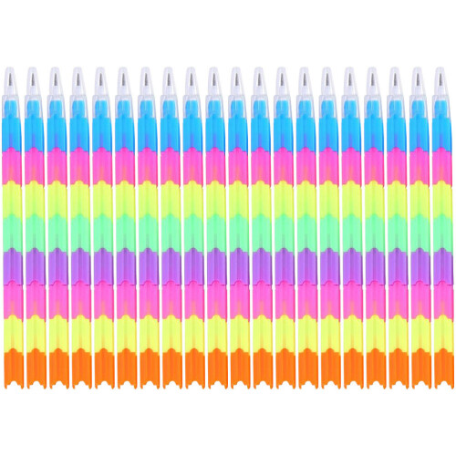 25Pcs Stacking Pencils Building Blocks For Kids And Students 2