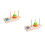2 Sets Rainbow Stacking Tower Wooden Toddler Toy 9