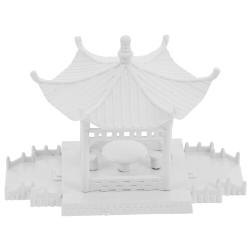 2Pcs Diy Miniature Pavilion Model 1:100 Scale For Desktop Decor 1