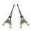 2Pcs Eiffel Tower Model Figurine Vintage Building Ornament 9