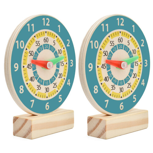 Wood Clock Model Educational Toy For Kids 1