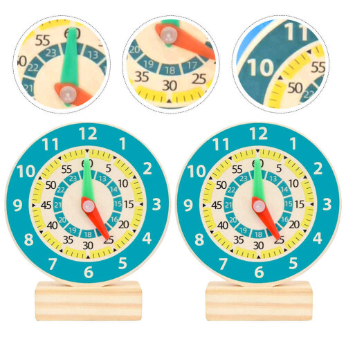 Wood Clock Model Educational Toy For Kids 2