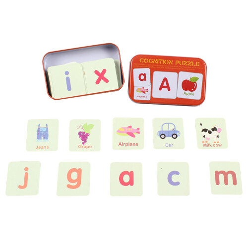2 Set 56 Puzzle Educativo Per Bambini (Rosso, Scheda )