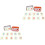 2 Set 56 Puzzle Educativo Per Bambini (Rosso, Scheda ) 3