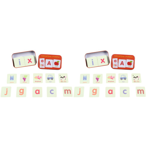 2 Set 56 Puzzle Educativo Per Bambini (Rosso, Scheda ) 1